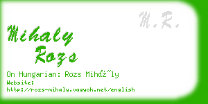 mihaly rozs business card